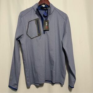 RLX Ralph Lauren Performance Golf Classic Fit 1/4 Zip Jersey Size M Blue NWT